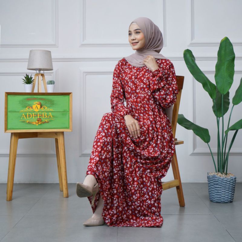 MOZA DRESS BY ADEBA • GAMIS RAYON MOTIF