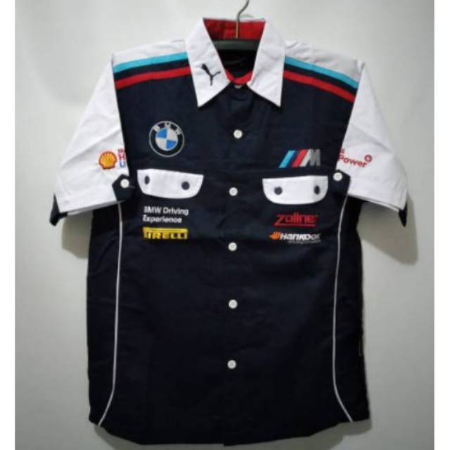 Kemeja Seragam Otomotif BMW Baju Seragam MotoGP Balap F1 Baju Bordir