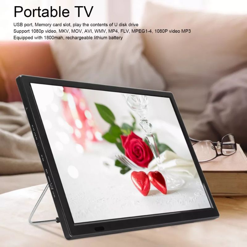 Portable TV LED 15 inch (Analog + Digital DVB-T2) - ada input HDMI / AV / USB