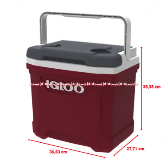 Igloo 15L Kotak Pendingin Iglo Cooler Box Seri latitude With Handle Blue Red 15Litter Alat Tempat Menjaga Minuman Tetap Dingin 3Hari Warna Merah Biru Igloo