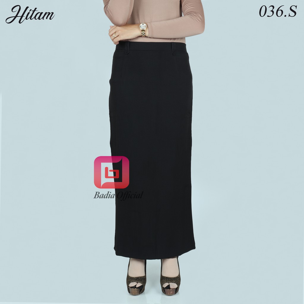 rok span panjang formal jumbo wanita pinggang resleting premium