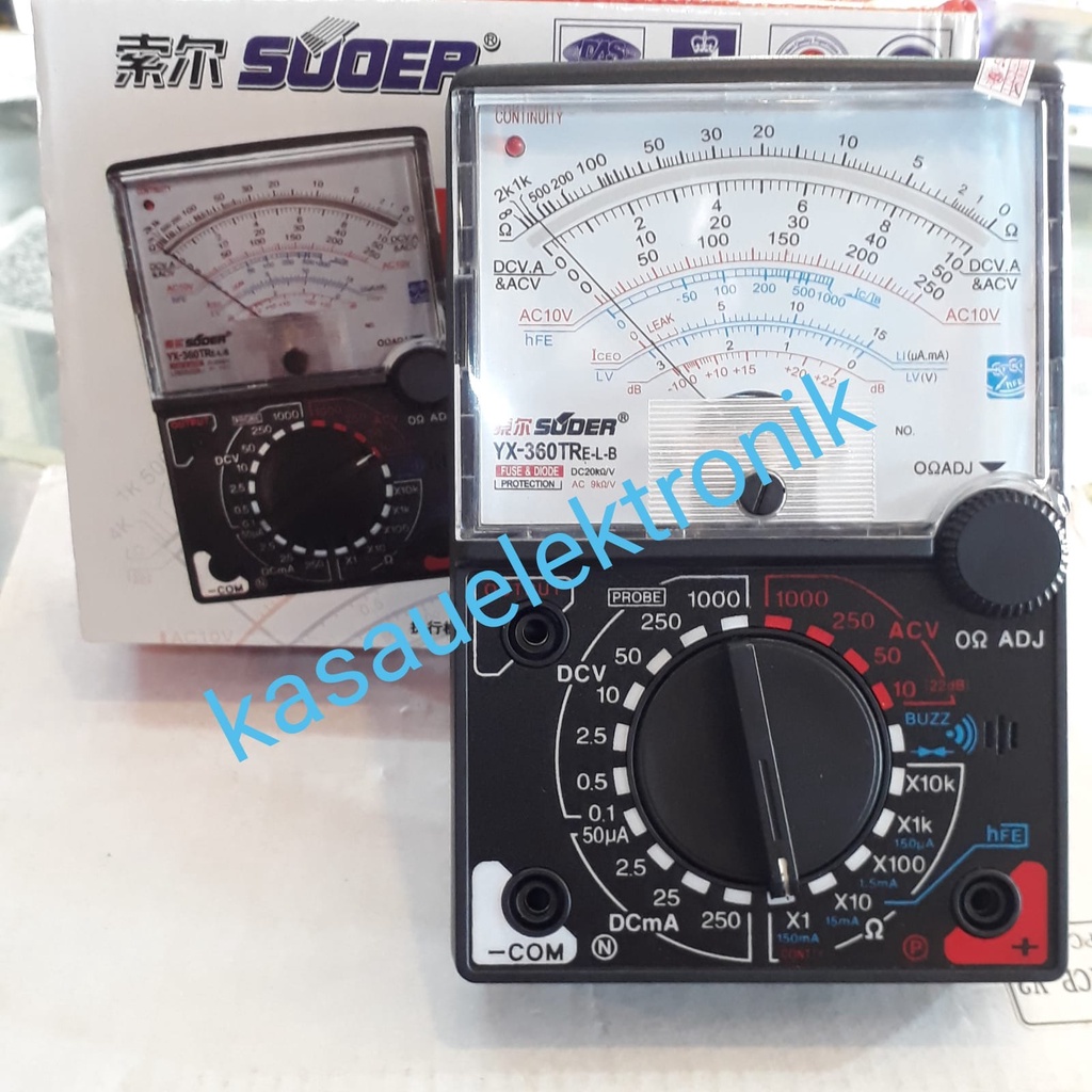 MULTITESTER ANALOG YX360 / MULTIMETER ANALOG/TESTER MANUAL