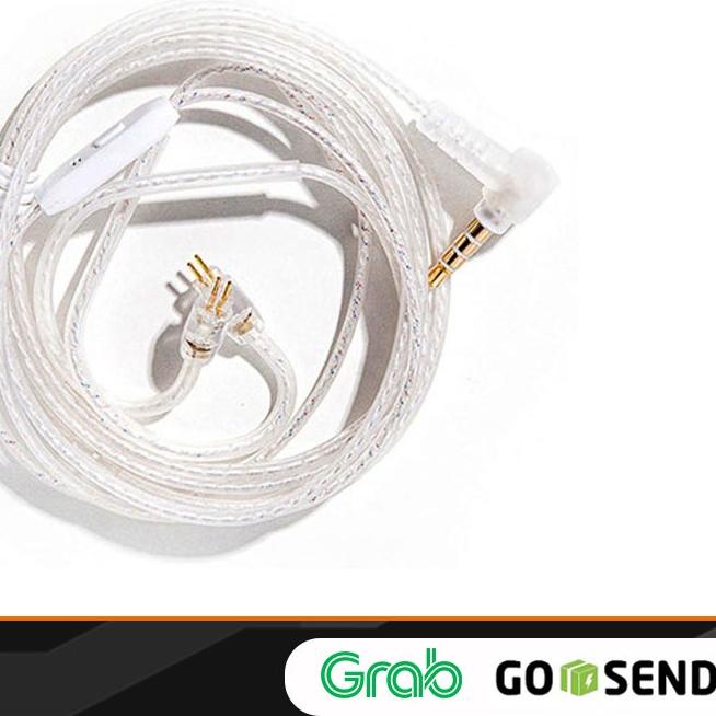 ✥ Jcally PJ2 Silver Cable with Mic Kabel KZ Zsn pro x edx zs3 zst zst pro zst x kabel edx az09 kz ze