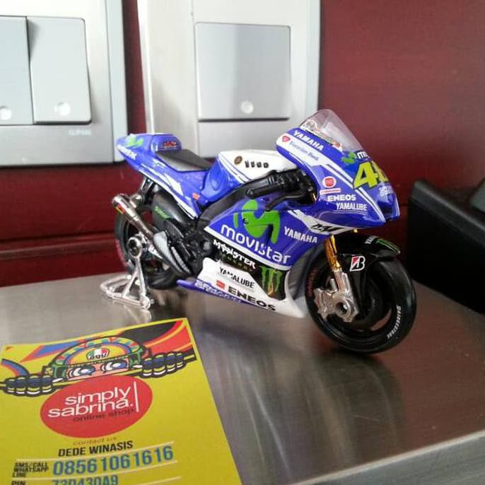 Miniatur Diecast Moto Gp Maisto Skala 1/18 Valentino Rossi Ducati 2014 - Termurah 