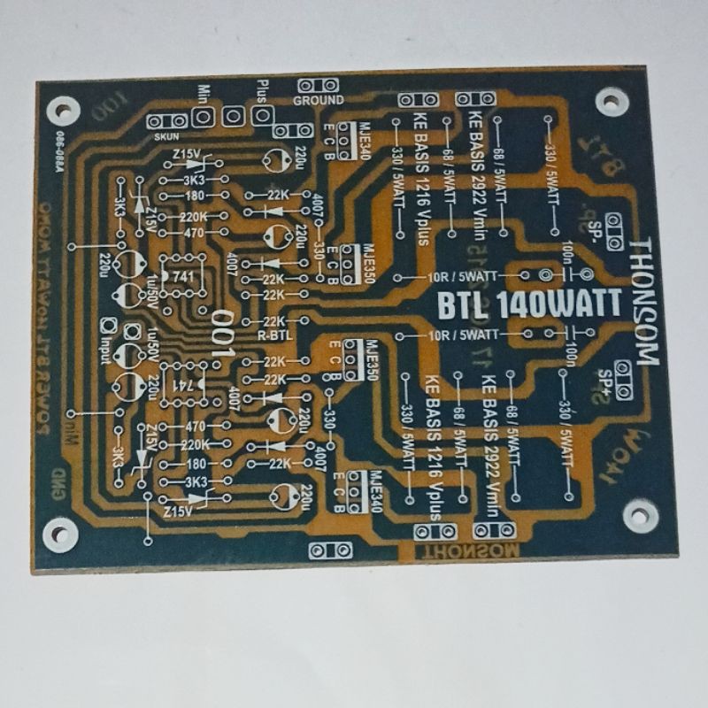 PCB Power Amplifier 140W BTL 001