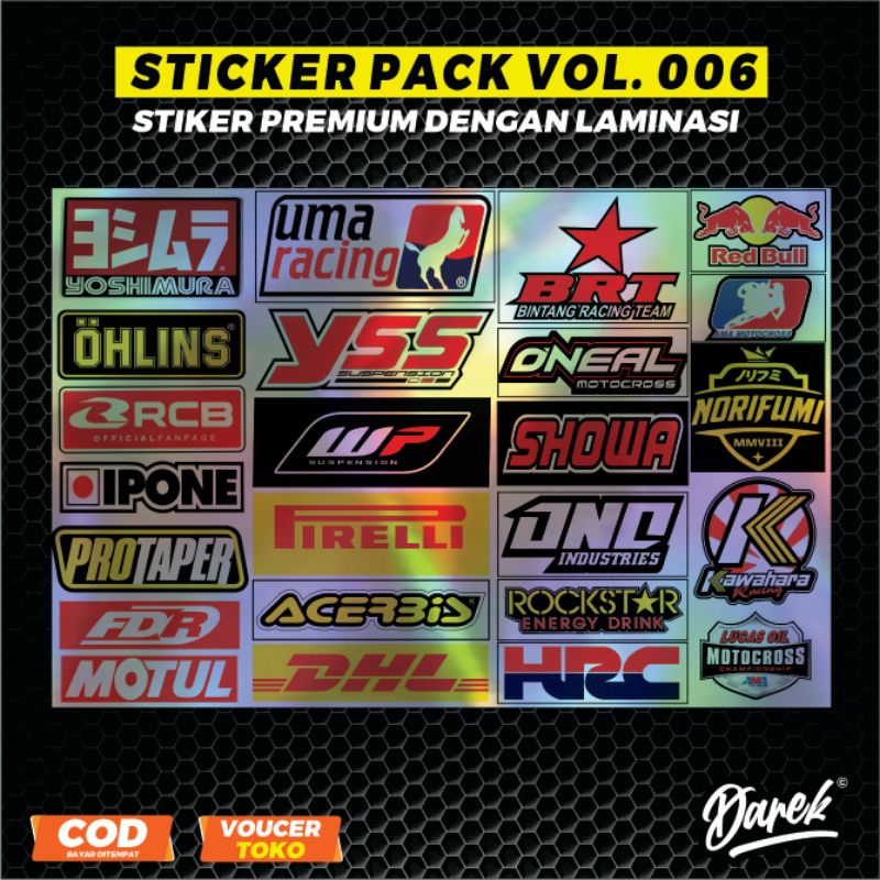 Jual STIKER PACK RACING, STIKER MOTOR, STICKER BALAP | Shopee Indonesia