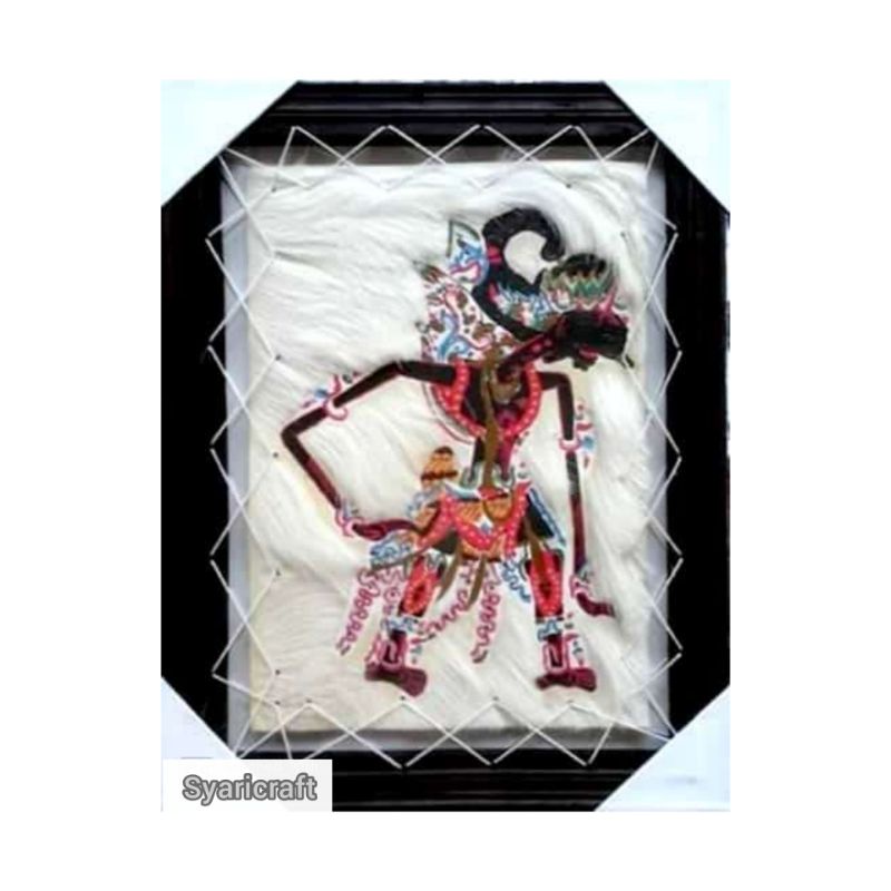 LUKISAN WAYANG GATOT KACA KULIT KAMBING ASLI