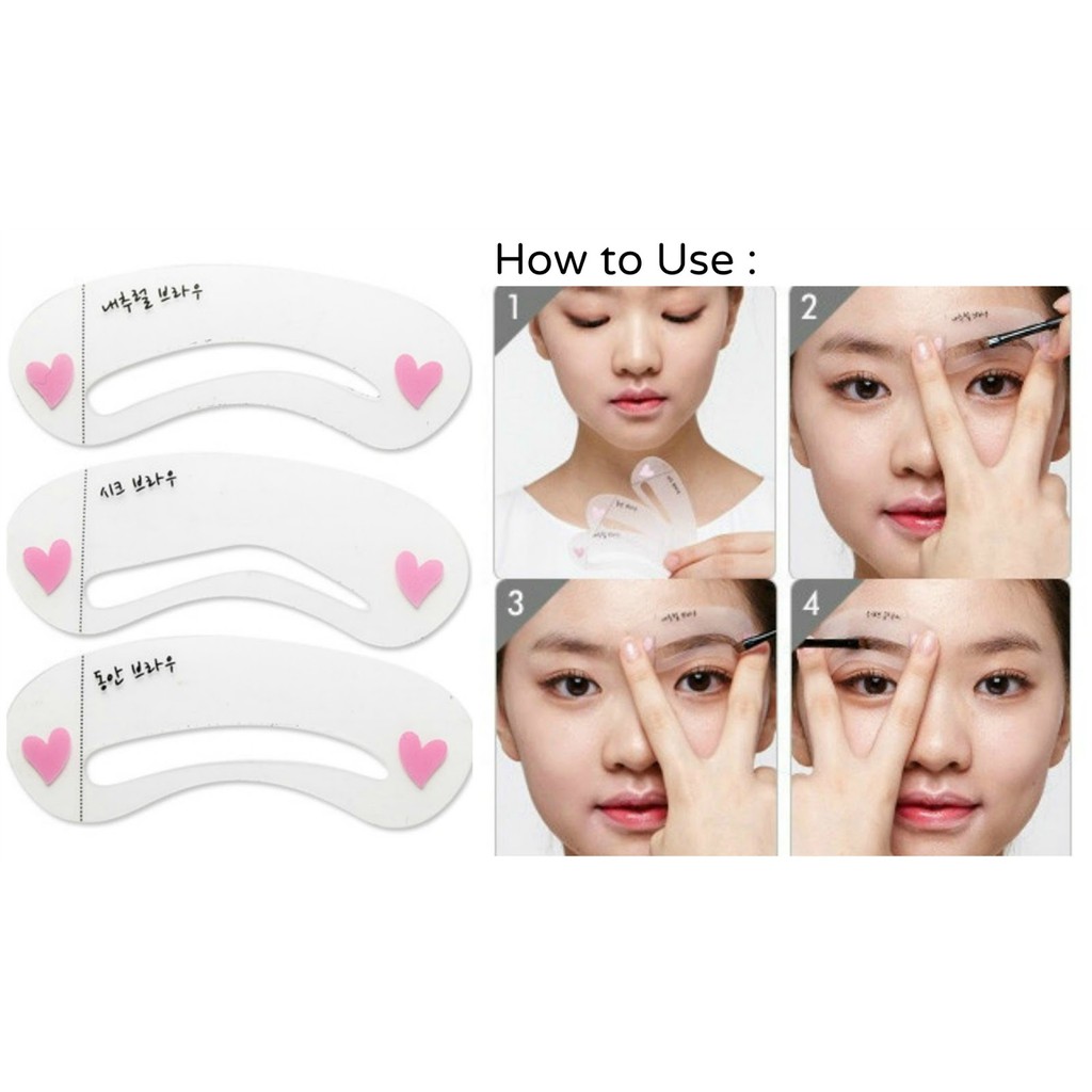 Alat Cetak Alis Mini Brow Class / Cetakan Alis Mini Brow Class / Pencetak Alis / 1 SET ISI 3 PCS