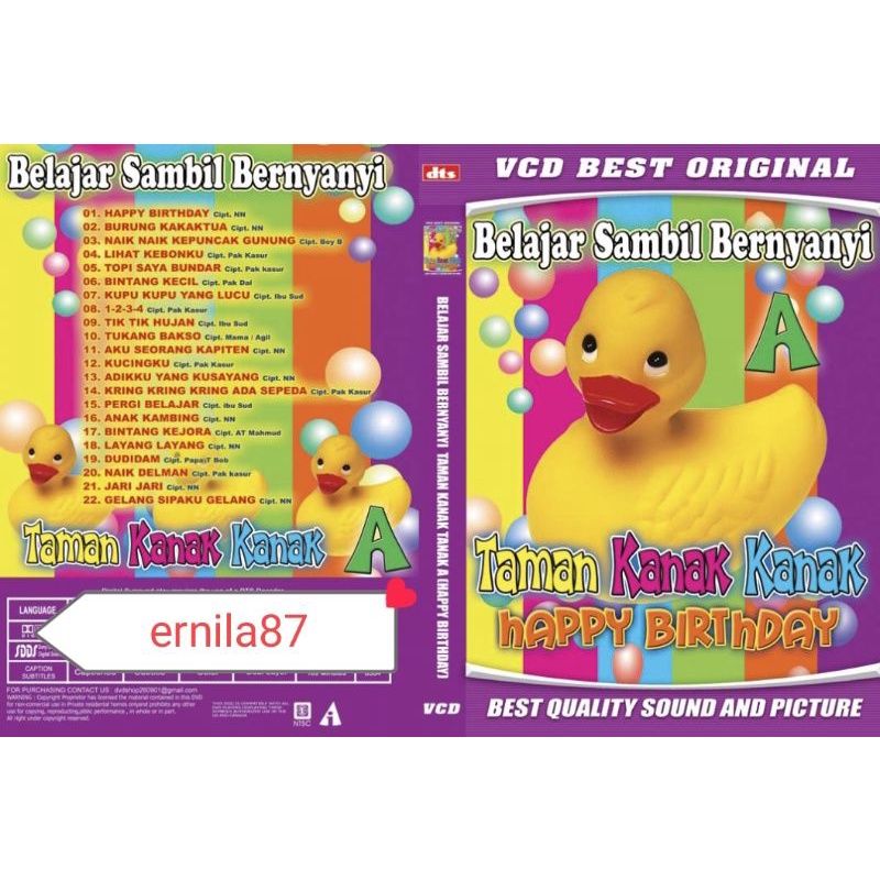 KASET LAGU ANAK " TAMAN KANAK KANAK A "