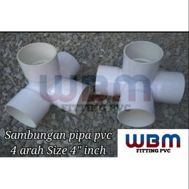 Sambungan pipa 4 arah 4 inchi konektor 4 way