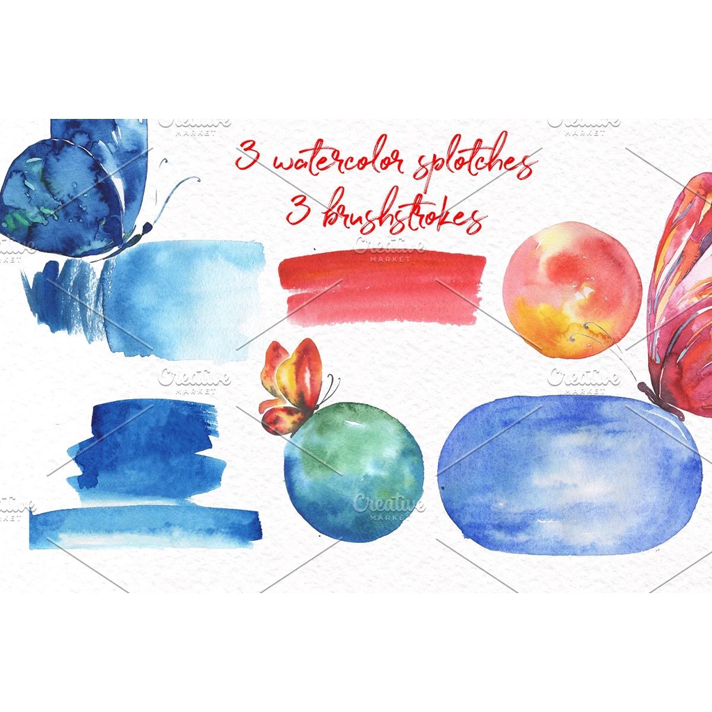 Butterflies Watercolor Set - JPEG Ultra HD