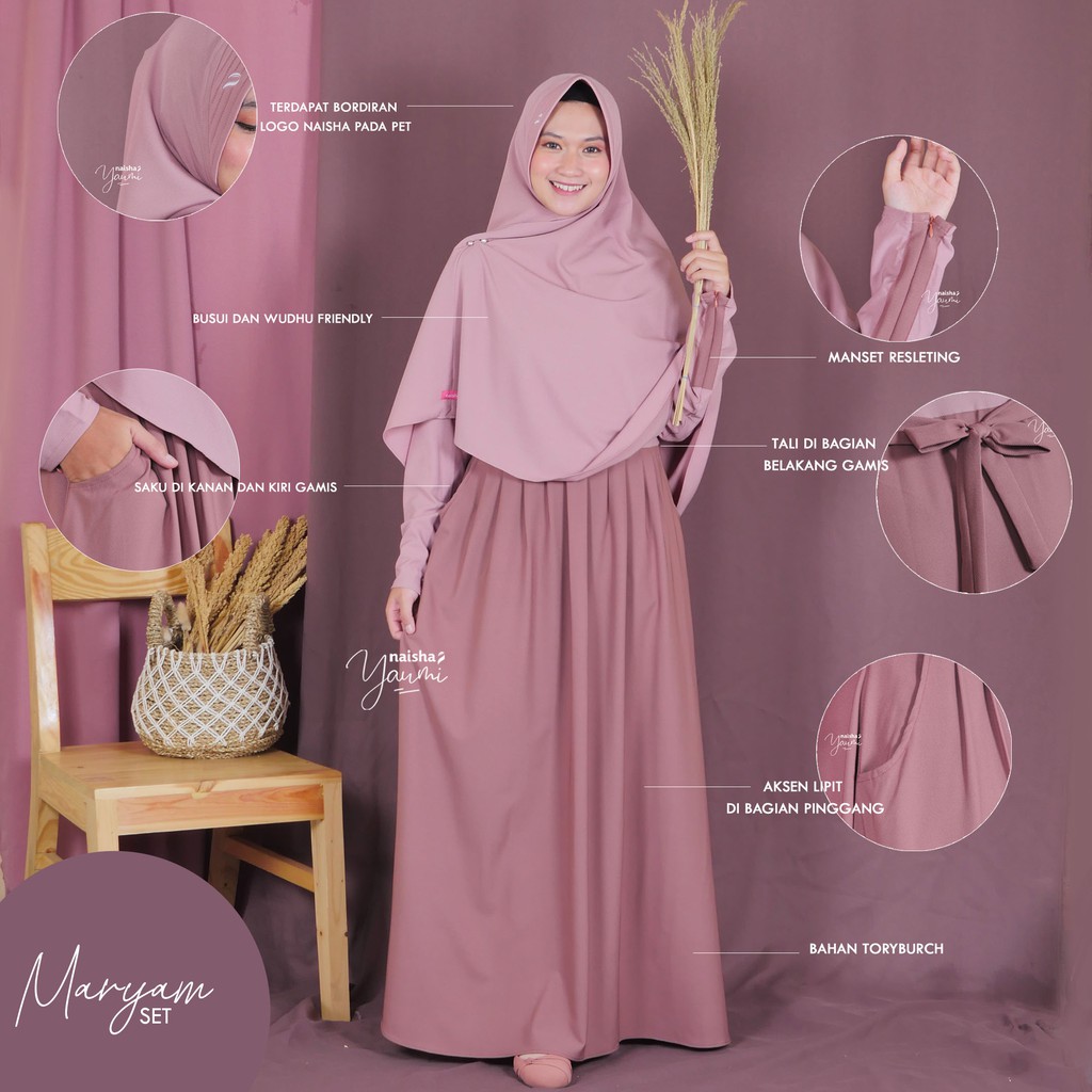 Maryam Set | Naisha maryam set | Gamis Naisha