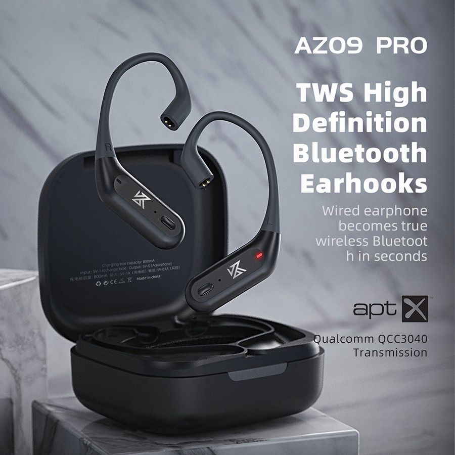 KZ AZ09 Pro Knowledge Zenith APTX TWS Earhook HD Bluetooth Adapter