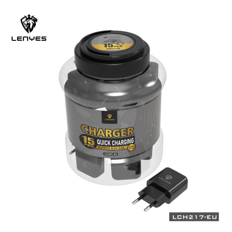 Batok Charger Lenyes LCH-217 1USB Original 2A Kepala Charger LCH-217