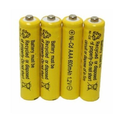 Battery Baterai Batre Cas Rechargeable Isi Ulang AAA A3 600Mah Kuning 4pcs