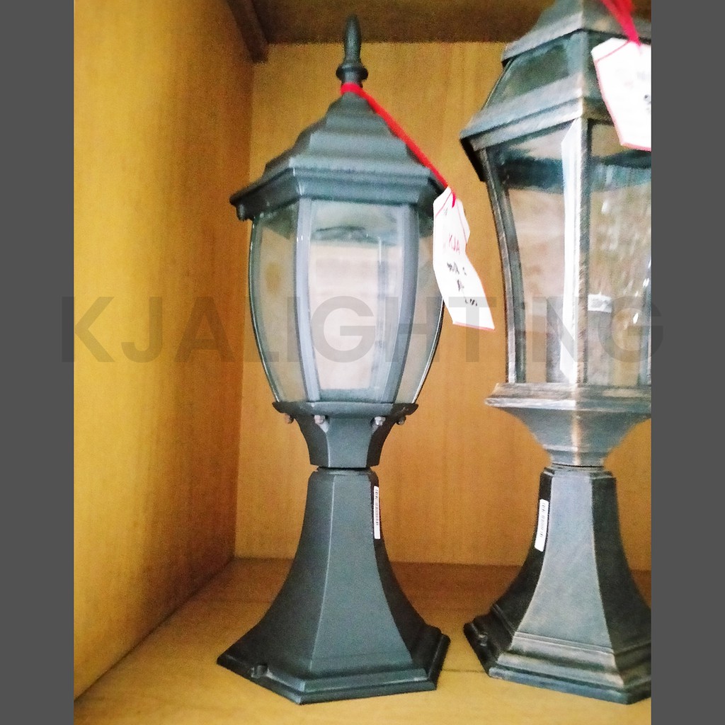 LAMPU TAMAN LAMPU PILAR LAMPU HIAS TAMAN DELMAN 5018/1018 S-BK