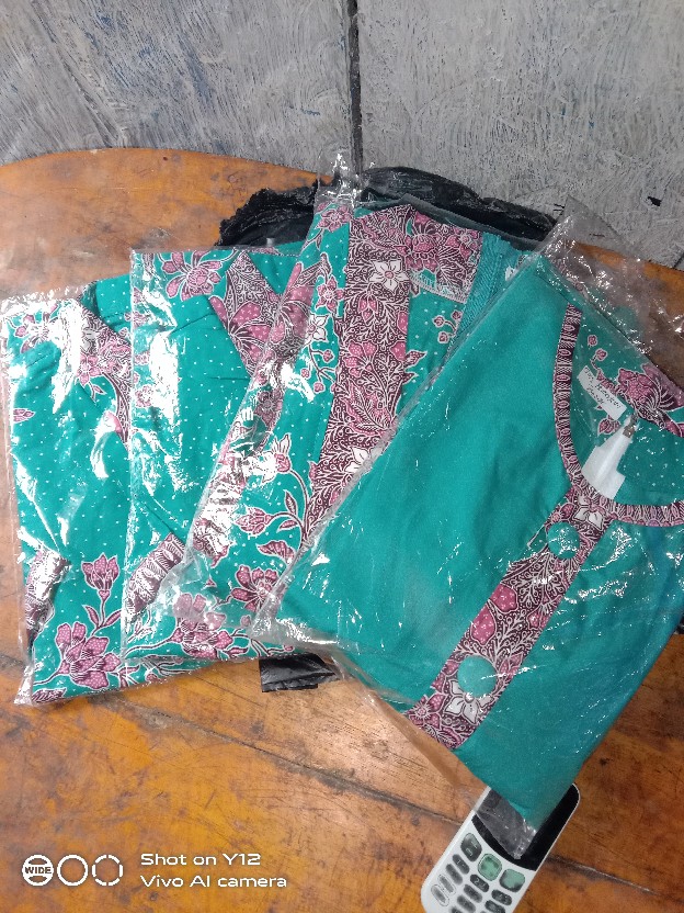 Qnunbatik Batik Keluarga/family Gamis Muslim Krisdayanti (kd) Dsr Warna Toska