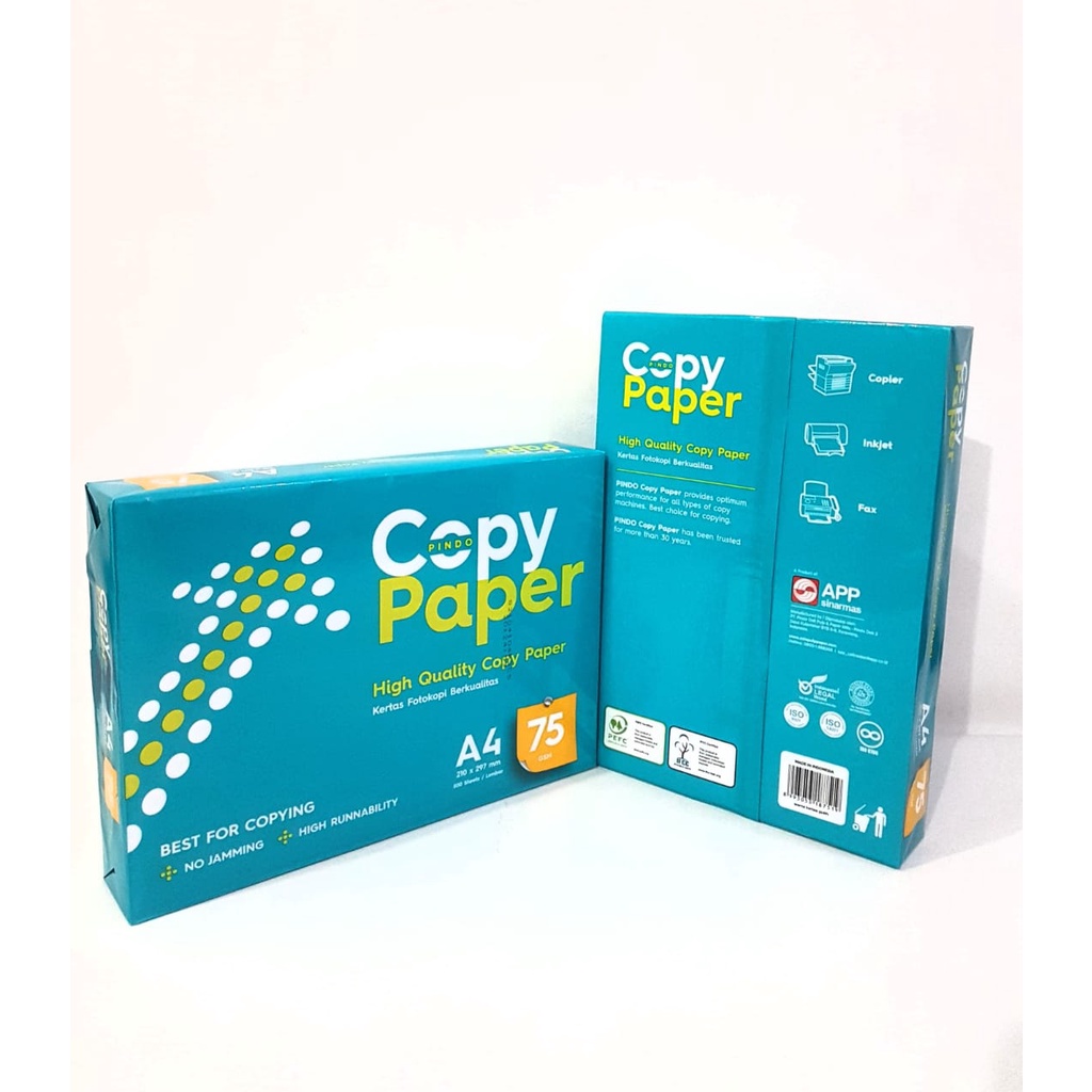 

Harga Grosir ( 1 karton /5 Rim ) Kertas HVS A4 75gsm 210x297mm COPY PAPER