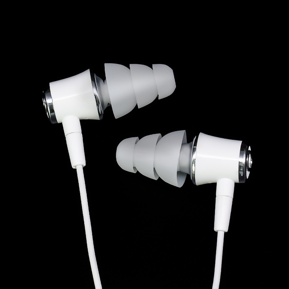 1 Pasang Earbud Pengganti Bahan Silikon Tiga Lapis Untuk Headphone