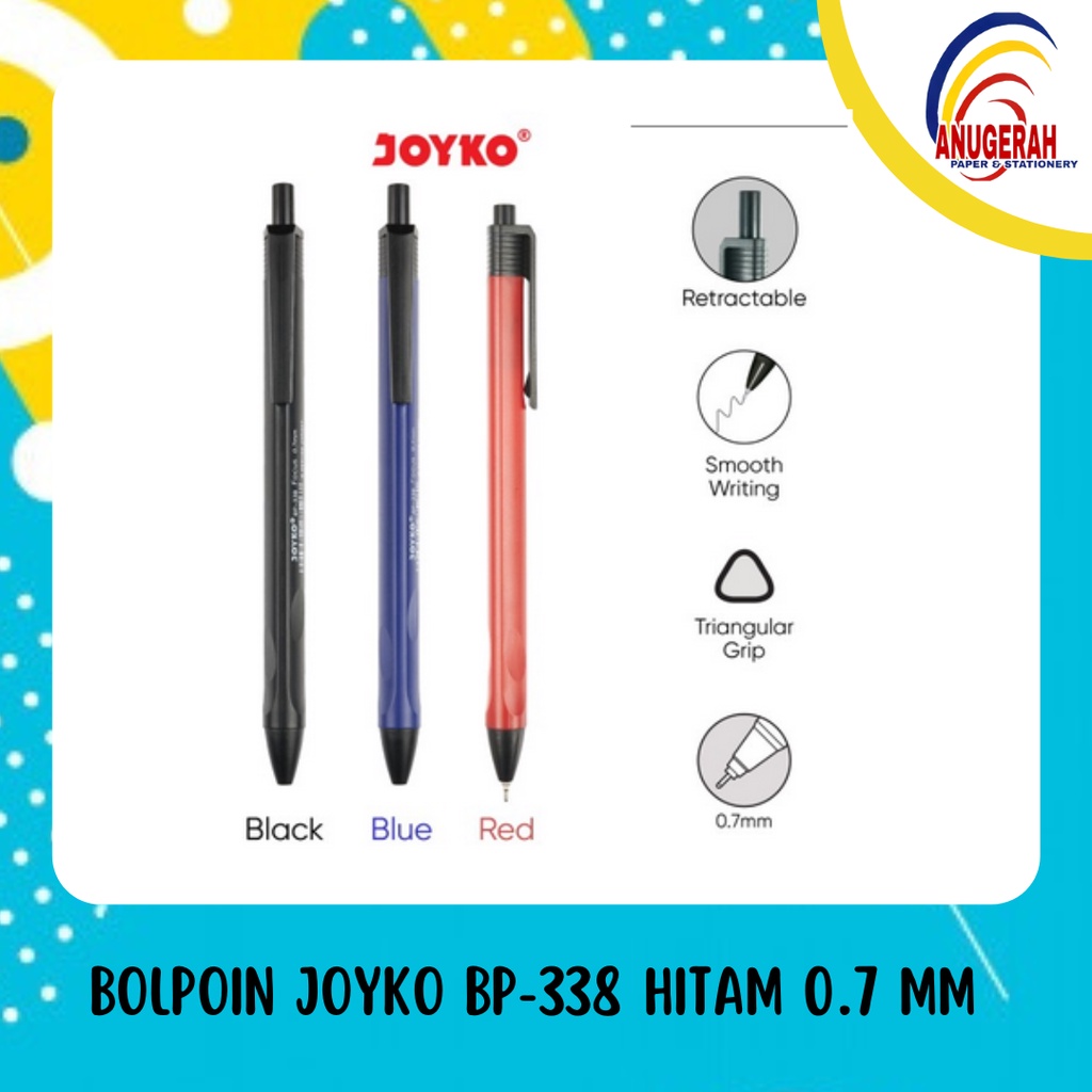 

BOLPOIN JOYKO BP-338 VOCUS HITAM 0.7 MM (LSN)