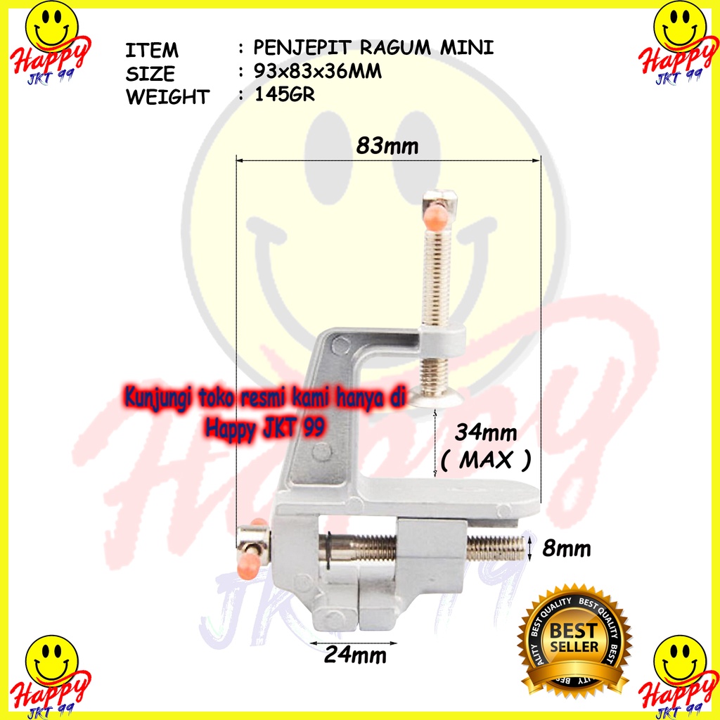 [ HAPPY JKT 99 ] RAGUM CLAMP CATOK VISE MINI PORTABLE JEPIT MEJA CRAFT KERAJINAN TANGAN REPARASI HOBBY