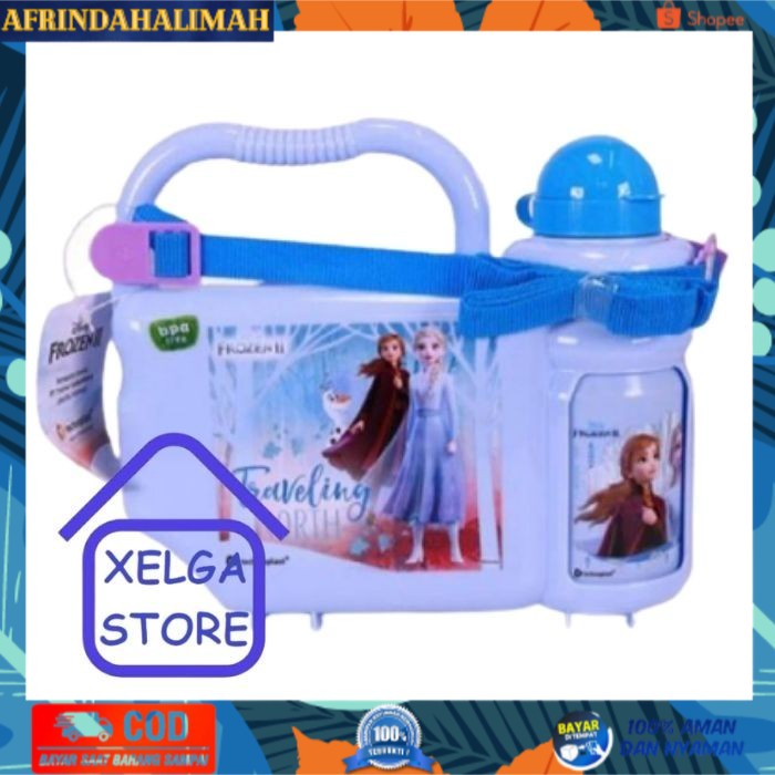 

[TERBARU] PROMO! Technoplast School Box Hello KItty, Lunch Box Set, Kotak Makan - Frozen