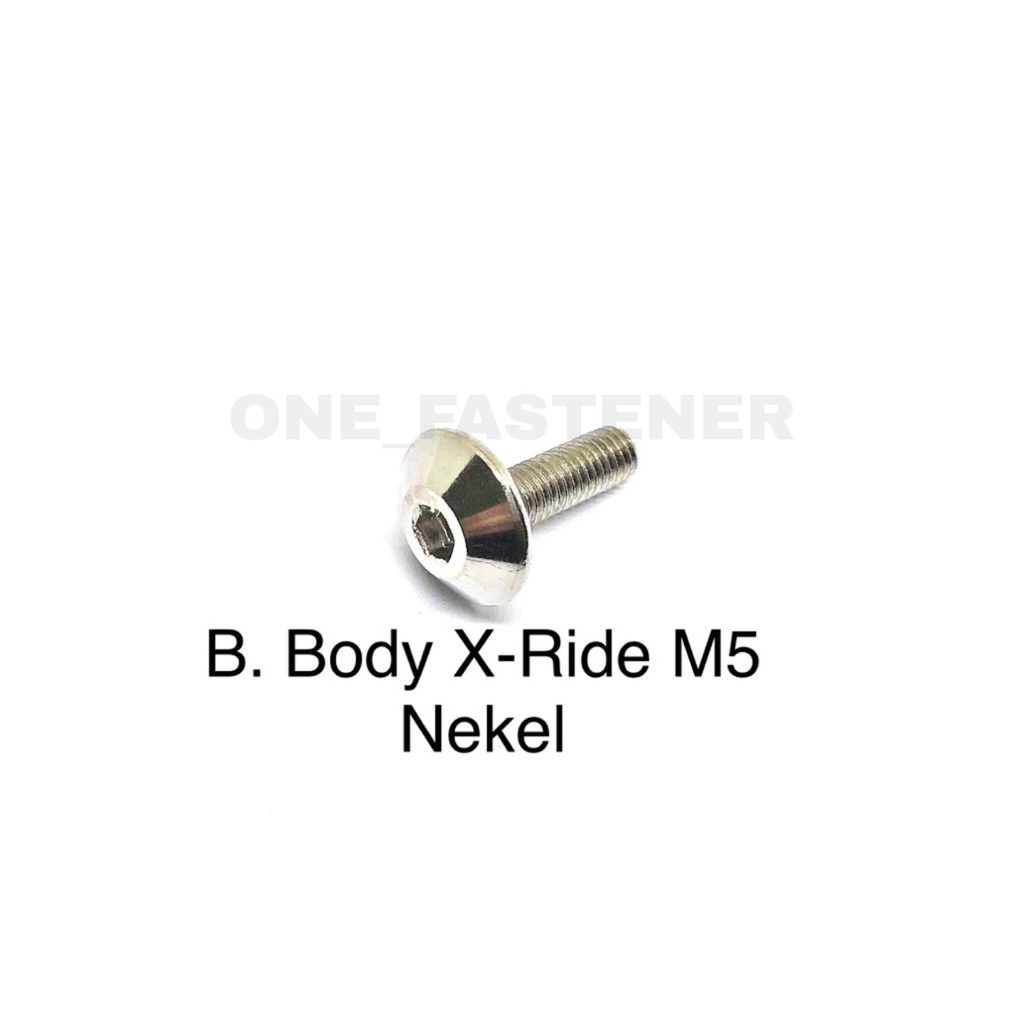 100 pcs x303 BAUT L cover Body X Ride M5 payung 5mm NEKEL xride L4