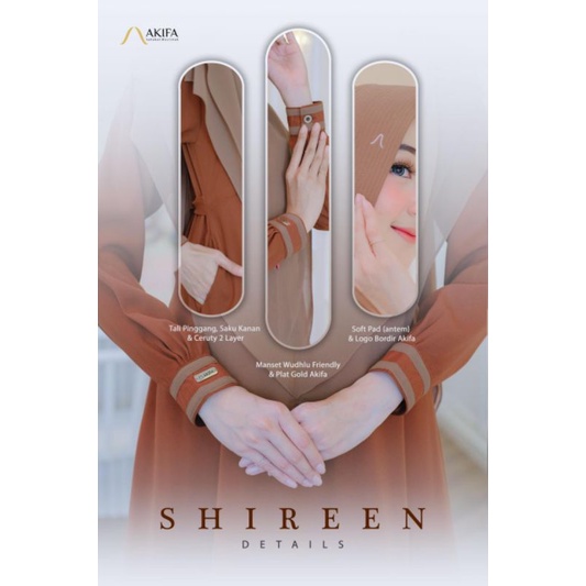 READY STOCK SHIREEN DRESS BY AKIFA