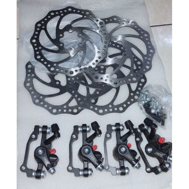 Disc Brake Set Rem Cakram Set Sepeda Lipat MTB Minion. Rotor 160 mm. DRAT &amp; BAUT