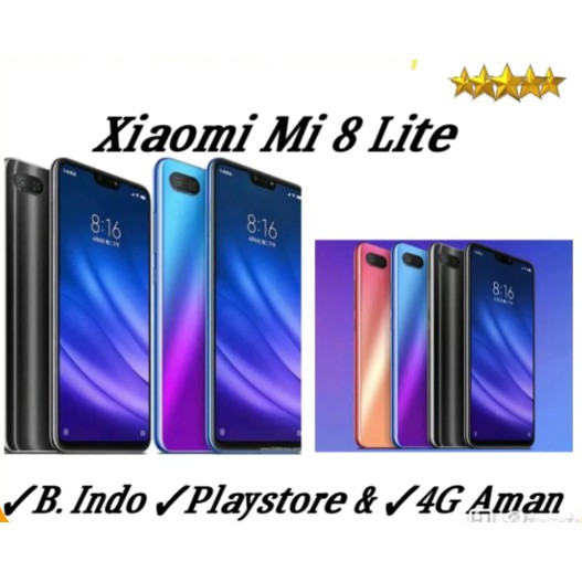 Xiaomi Mi 8 Lite Ram 4Gb Internal 64Gb Garansi 1Thn
