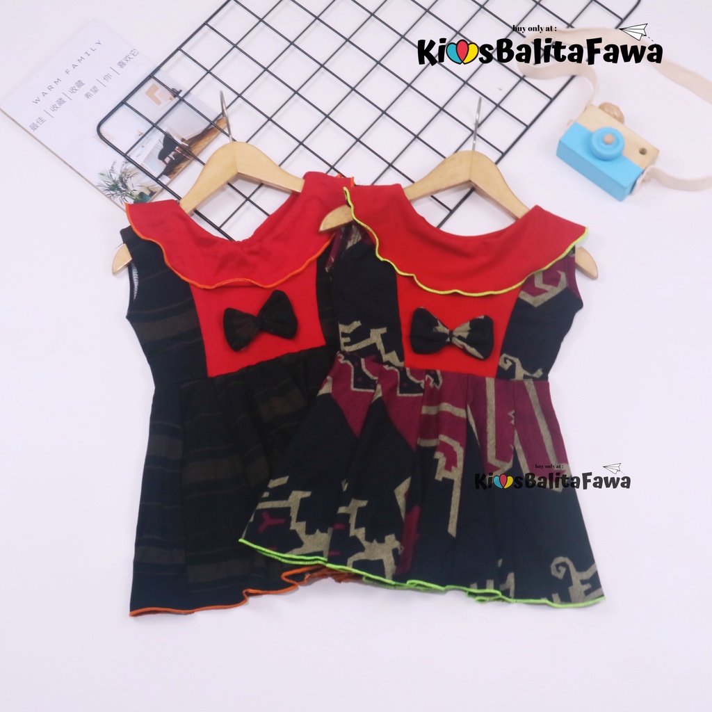 Dress Batik uk Bayi 0-12 Bulan / Dres Anak Perempuan Pakaian Baju Atasan Pesta Formal Kids Baby Gaun