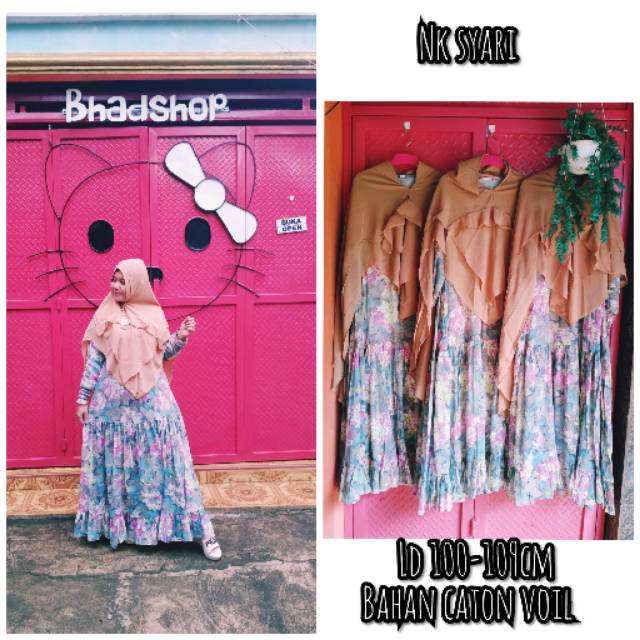 Gamis NK ori set syari PL