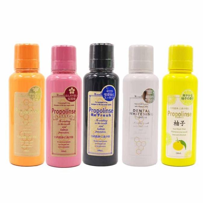 propolinse mounthwash yuzu ,sakura, dental whitening, re fresh 150ml