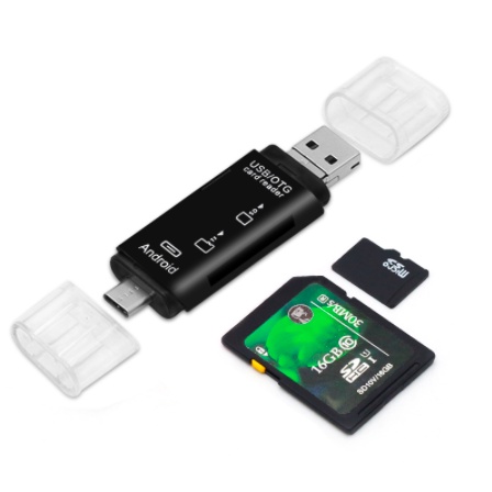 3 in 1 USB 3.0 Type C/USB/Micro USB SD TF Memory Card Read OTG Adapter (Bisa COD)