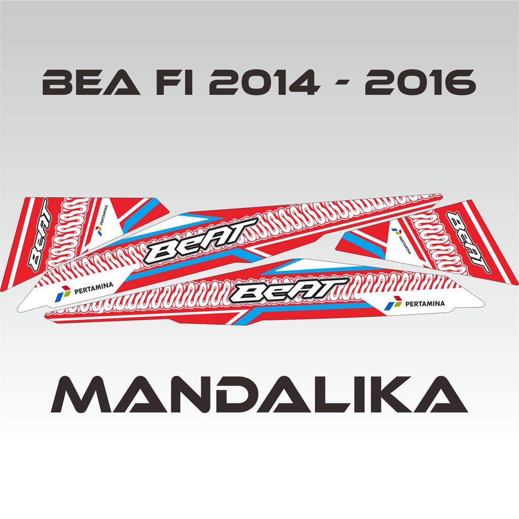 STRIPING BEAT FI 2013 2014 2015 2016 VARIASI STICKER MANDALIKA EDITION 03