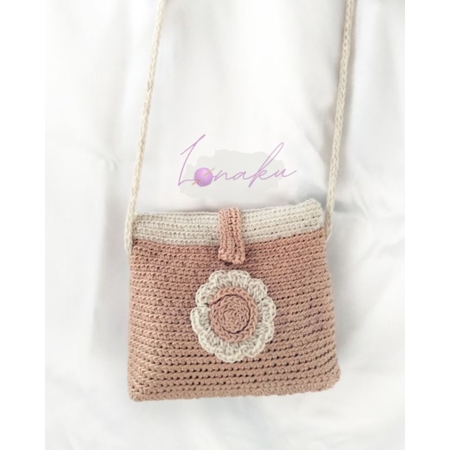 Original handmade Rajut Daisy bag / tas rajut Daisy / tas selempang rajut murah