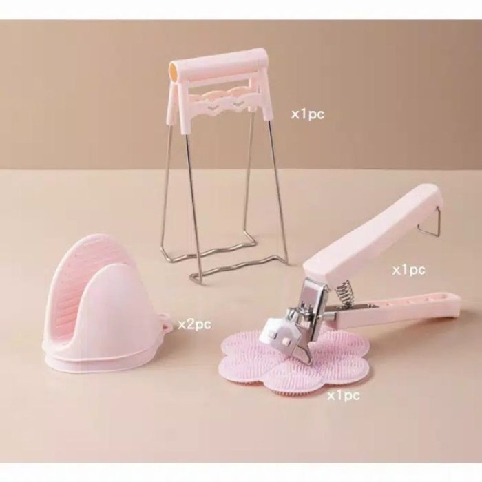 barokah gamis SILICONE PENJEPIT ANTI PANAS - SET ISI 4 PCS