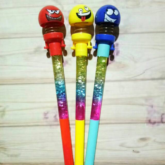 

Pulpen Gel Gliter Per Emoji @ 12 pcs per pack