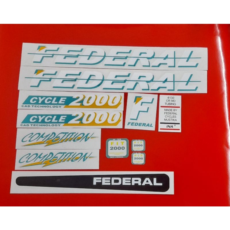 Stiker Sepeda Federal Competition 2000