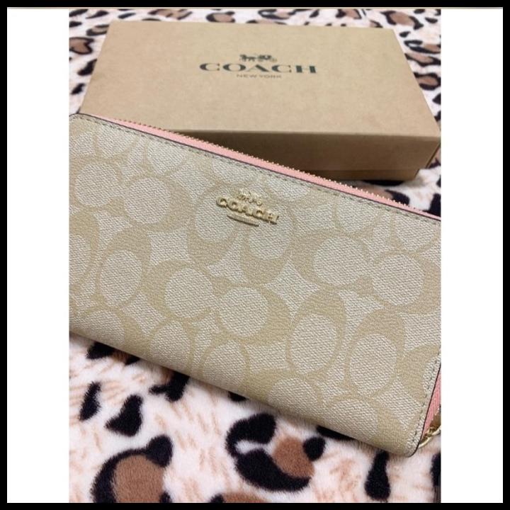 Dompet Coach Signature Pink