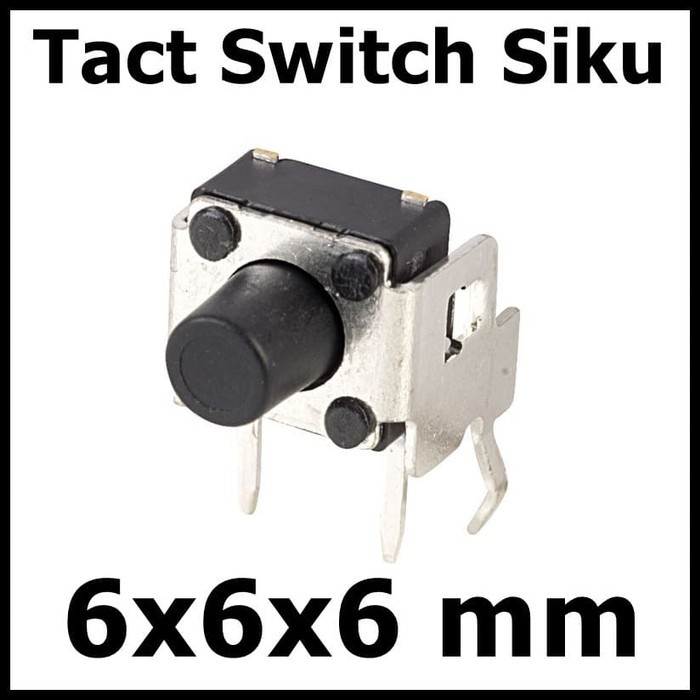 Tact Switch Siku 6x6x6 mm Saklar Micro Push Button 2 Pin Right Angle