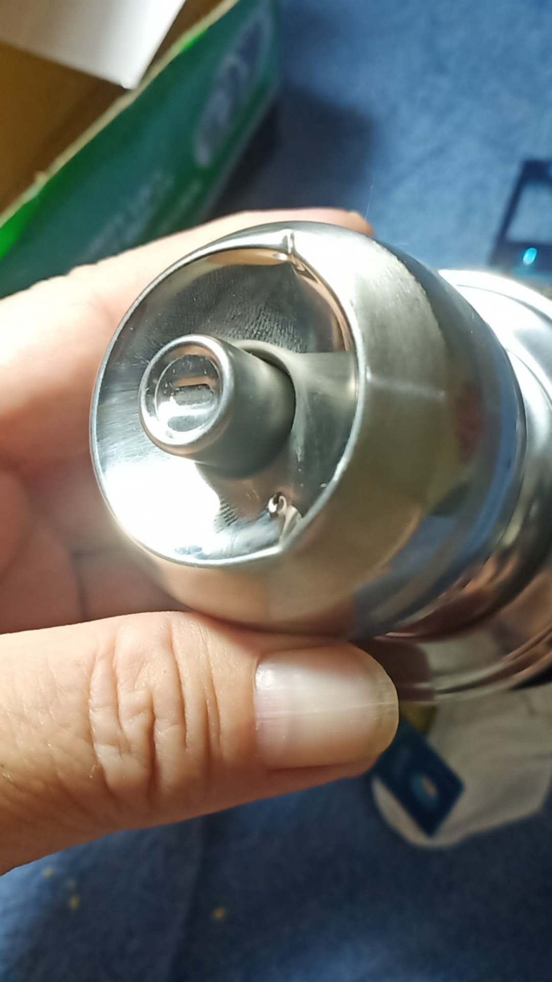 Kunci Pintu Kamar Mandi Bulat Onat / Tarikan Gagang Handle Putar Stainless