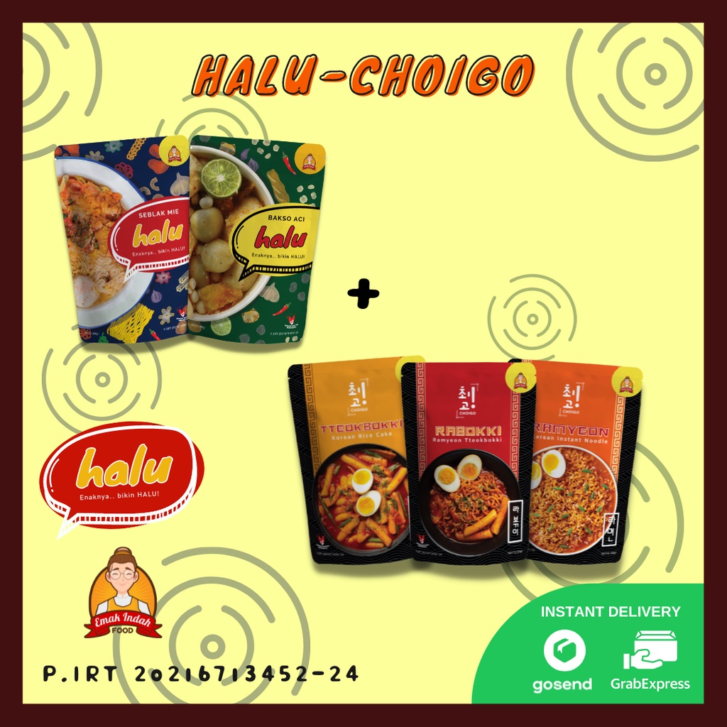 PAKET KOMPLIT! RABOKKI + TTEOKBOKKI + RAMYEON  + BAKSO ACI + SEBLAK MIE - CHOIGO HALU! EMAK INDAH FOOD