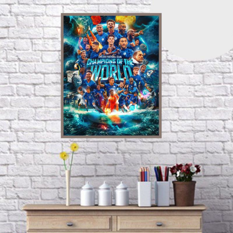 

Poster Chelsea Champions World Cup Club' 2022 ukuran A3 / Free Sticker