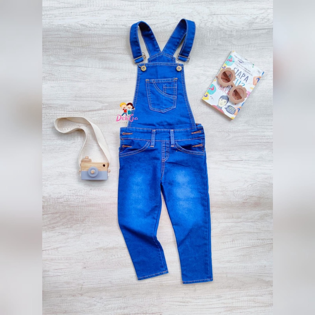 Overall jeans panjang anak unisex