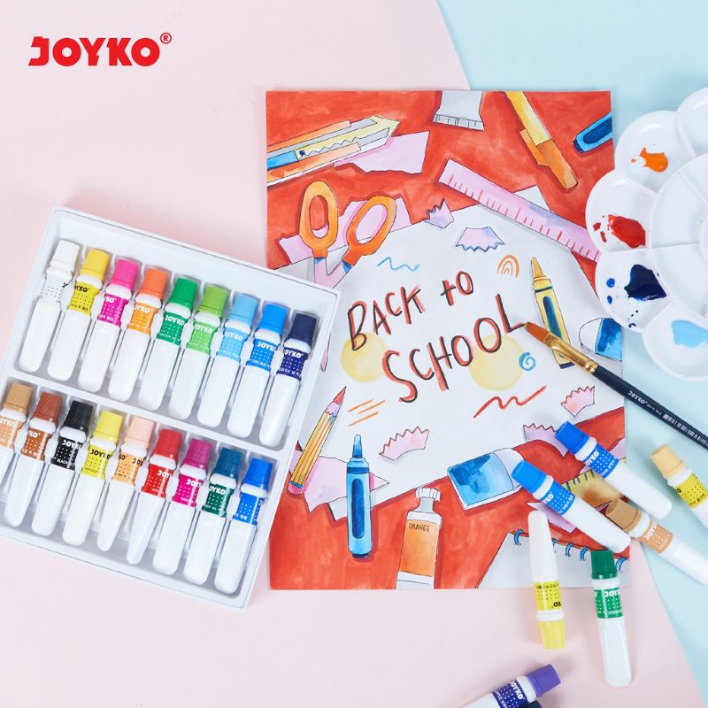 

WATER COLOR SET JOYKO WAC-6ML | CAT AIR SET JOYKO ISI 12 DAN 18 WARNA | CAT AIR LUKIS