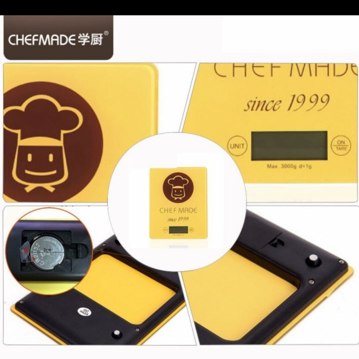 chefmade electronic kitchen scale wk9139 / timbangan dapur digital / baking glass scale