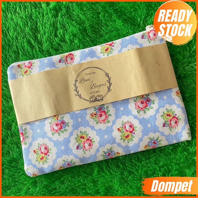 ViebeeSHOP ~ WEDDING SOUVENIR PONOROGO Pouch Serba Guna Dompet Kanvas ukuran 20X15 MUAT BANYAK