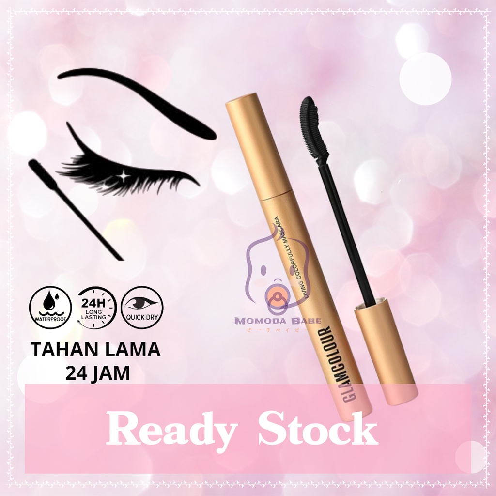 Momoda Babe Mascara Waterproof Profesional Long Lasting Gunakan Dengan Bulu Mata Palsu Perpanjang Bulu Mata Maskara