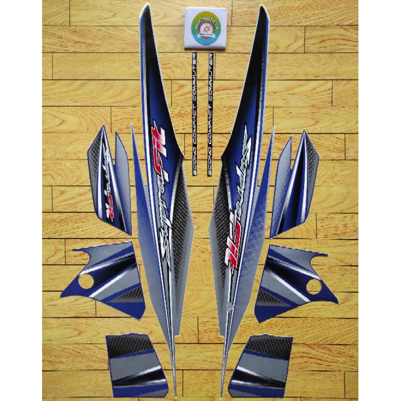 Striping Supra Fit New Disk 2006 Silver Biru Stiker list body motor honda supra Fit new terbaik